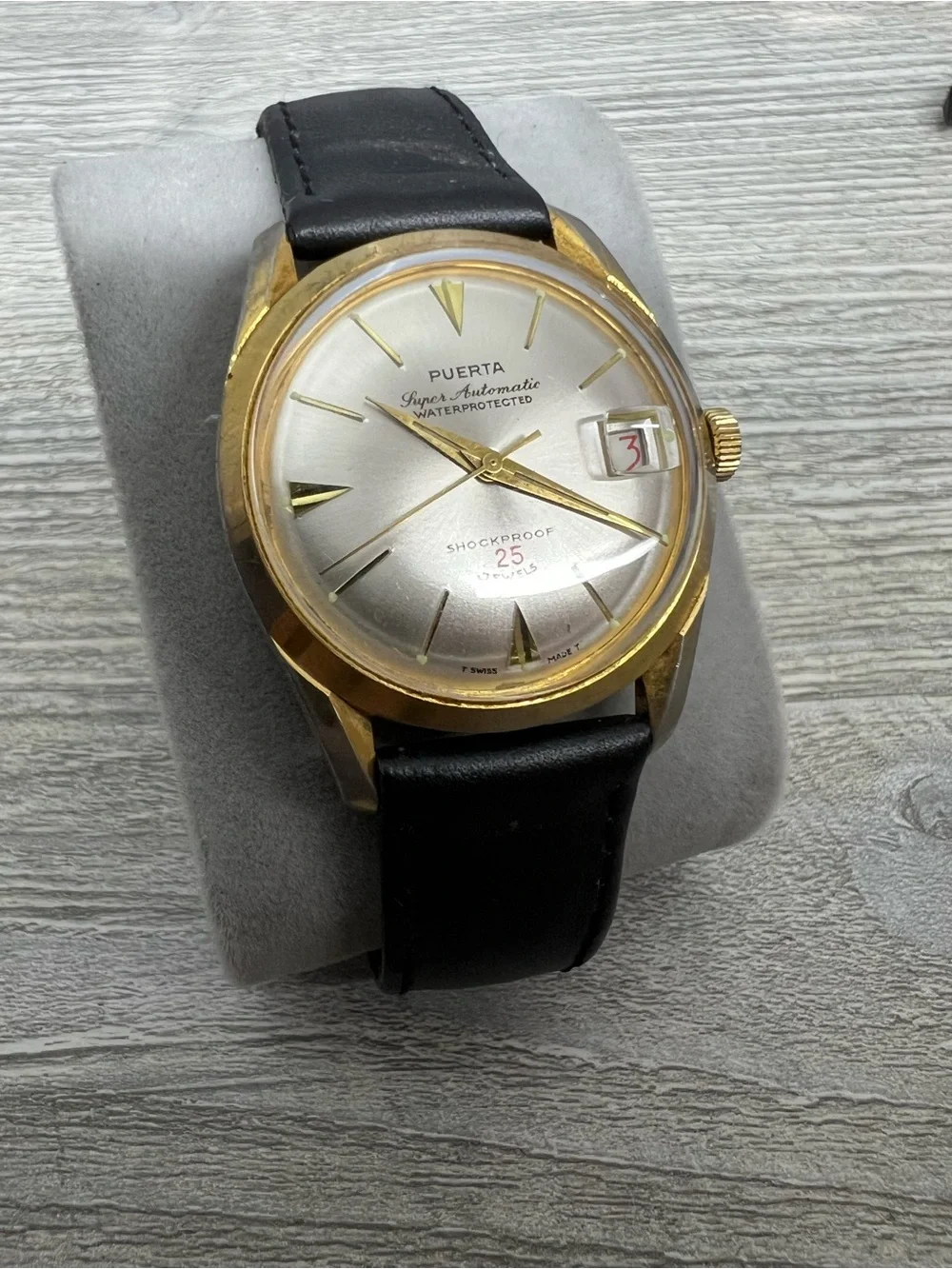 PUERTA super Automatic Swiss 25jewel men’s watch running